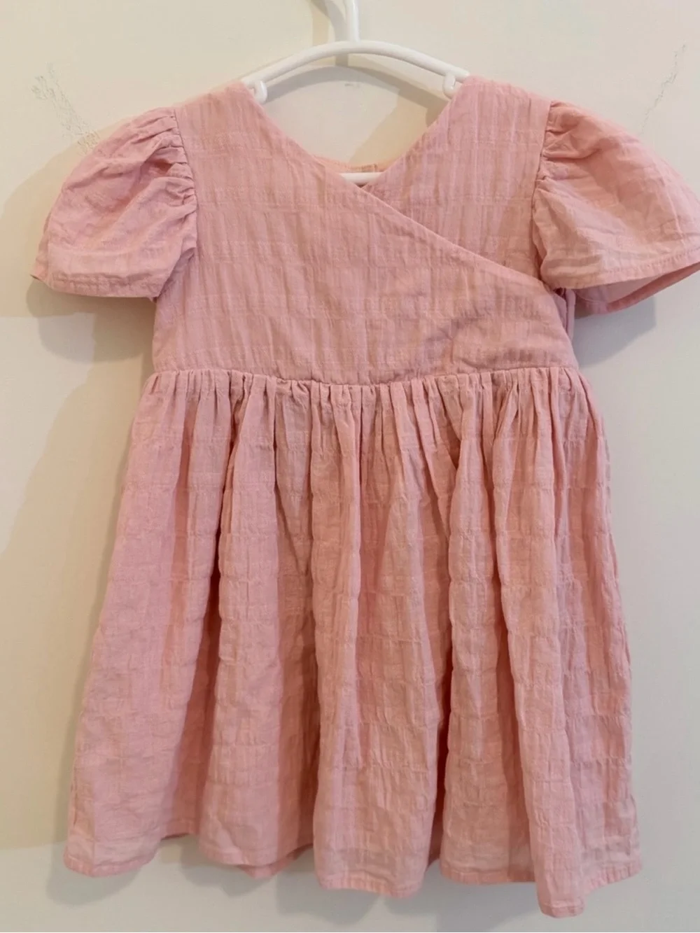 H&M Wrapover Pink Cotton Dress